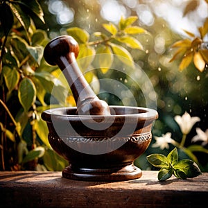 Pestle , device to pound and grind spices