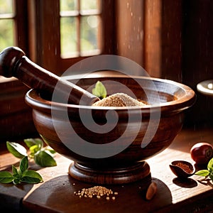 Pestle , device to pound and grind spices