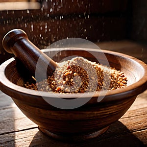 Pestle , device to pound and grind spices