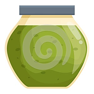 Pesto aliment icon cartoon vector. Basil natural food