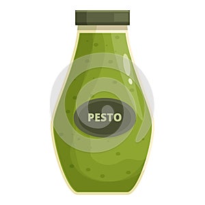 Pesto green aromatic dish icon cartoon vector. Arts mixed italian
