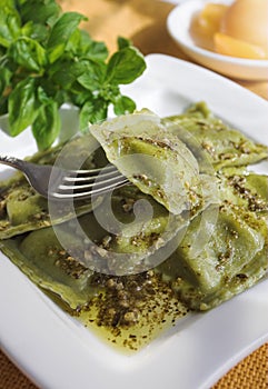 Pesto ravioli photo