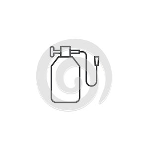 Pests repellent control pump bottle vector icon symbol isolated on white background