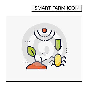 Pests and weeds elimination color icon