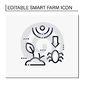 Pests and weeds elimination line icon