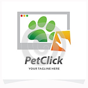 Pet Click Logo Design Template