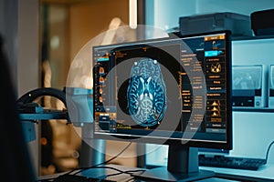 PET CT scan of human brain