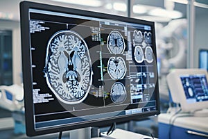 PET CT scan of human brain