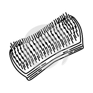 Pet Detangling Brush Icon. Doodle Hand Drawn or Outline Icon Style