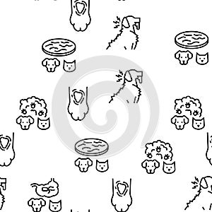 Pet Disease Ill Health Problem Vector Seamless Pattern
