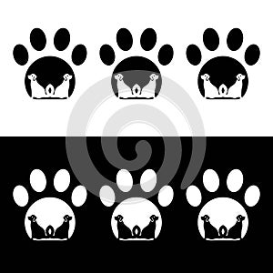 Pet dog animal vector logo design