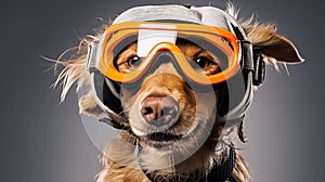 pet dog with goggles