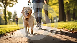 pet dog leash walk