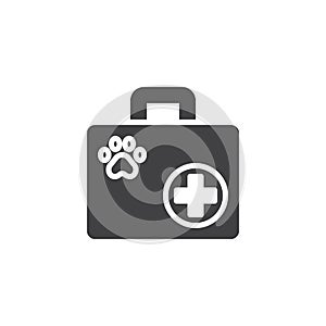 Pet first aid icon vector