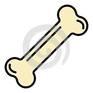 Pet food bone icon color outline vector photo