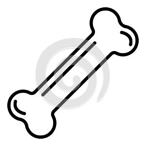 Pet food bone icon, outline style photo