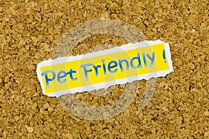 Pet friendly domestic animal family friendship service hotel motel sign