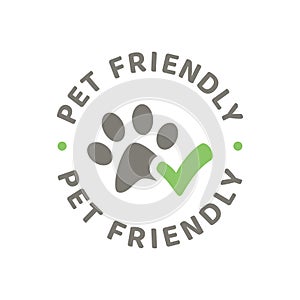 Pet friendly vector label