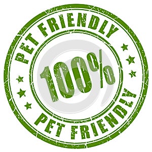 Pet friendly vector stamp