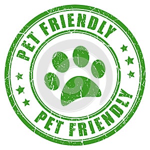 Pet friendly vector stamp photo