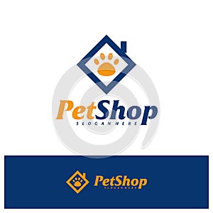 Pet Home Logo Design Template. Pet logo concept vector. Emblem, Creative Symbol, Icon