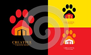 pet house cat paws pet house icons and logos