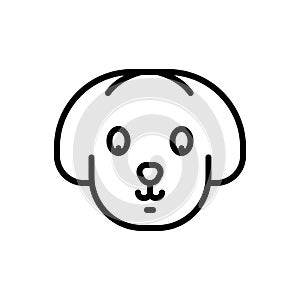 Black line icon for Pet, tamed and domestic photo