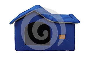 Pet kennel, fabric nest house for small dogs and cats, isolated white background. Clipping path