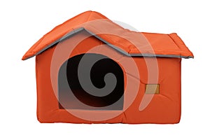 Pet kennel, fabric nest house for small dogs and cats, isolated white background. Clipping path