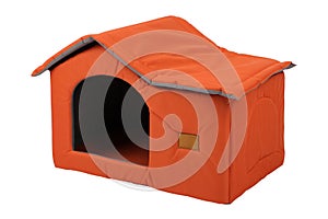 Pet kennel, fabric nest house for small dogs and cats, isolated white background. Clipping path