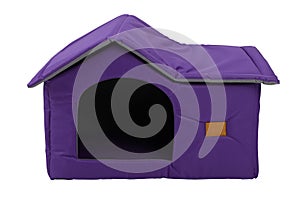 Pet kennel, fabric nest house for small dogs and cats, isolated white background. Clipping path