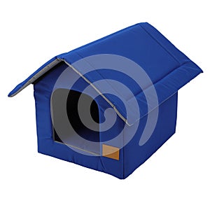 Pet kennel, fabric nest house for small dogs and cats, isolated white background. Clipping path