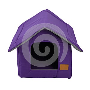 Pet kennel, fabric nest house for small dogs and cats, isolated white background. Clipping path