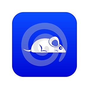 Pet mouse icon digital blue