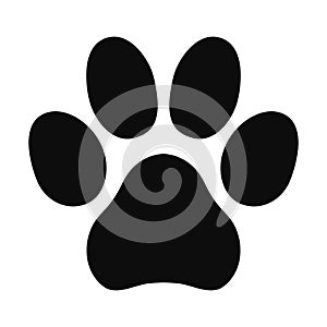 Pet paw black illustration icon - PNG