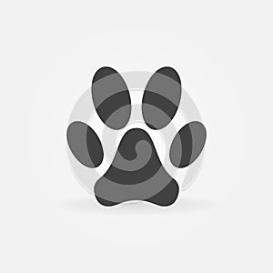 Pet Paw Foot Mark vector concept icon or sign
