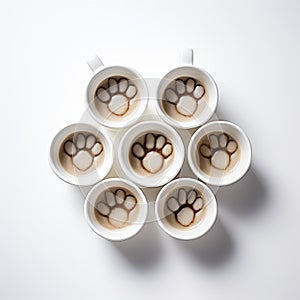Pet Paw Shapes In Coffee Cups: A Whimsical Blend Of Art And Tradition