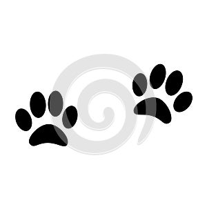 Pet paws print vector illustration on white background