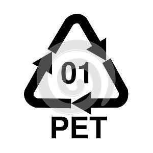 PET recycling symbol illustration