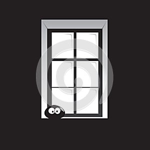 Pet Rock in dark room