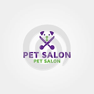 Pet Salon vector logo design template idea and inspiration