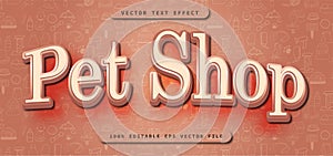 Pet Shop 3d Text effect