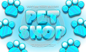 Pet shop editable text effect