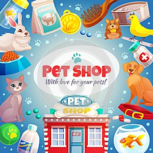 Pet Shop Frame Background