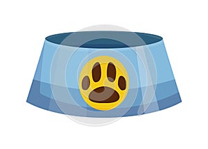 Pet shop icon. Dog plate. Pet accessory. Vector illustration in flat style clip art. Petshop supermarket