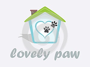 Pet shop logo design for dog and cat shopping center