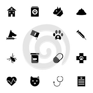 Pet Vet icon - Expand to any size - Change to any colour. Perfect Flat Vector Contains such Icons as veterinary, dog