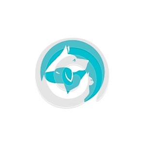 Pet and Veterinarian Logo ,animal lover group