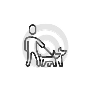 Pet volunteer line icon