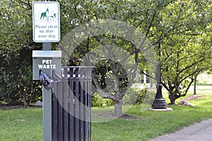 Pet Waste Disposal Sign